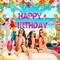 7x5ft Summer Hawaiian Birthday Backdrop Hawaiian Beach Photography Background Aloha Luau Birthday Party Decorations Photo Props